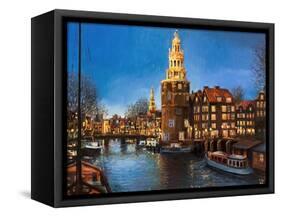 The Lights Of Amsterdam-kirilstanchev-Framed Stretched Canvas