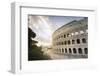 The lights of sunrise frame the ancient Colosseum (Flavian Amphitheatre), UNESCO World Heritage Sit-Roberto Moiola-Framed Photographic Print