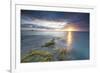 The Lights of Sunset are Reflected in the Blue Sea Hawksbill Bay, Antigua, Antigua and Barbuda-Roberto Moiola-Framed Photographic Print