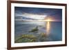 The Lights of Sunset are Reflected in the Blue Sea Hawksbill Bay, Antigua, Antigua and Barbuda-Roberto Moiola-Framed Photographic Print