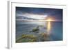 The Lights of Sunset are Reflected in the Blue Sea Hawksbill Bay, Antigua, Antigua and Barbuda-Roberto Moiola-Framed Photographic Print