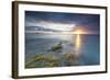 The Lights of Sunset are Reflected in the Blue Sea Hawksbill Bay, Antigua, Antigua and Barbuda-Roberto Moiola-Framed Photographic Print