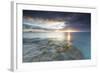 The Lights of Sunset are Reflected in the Blue Sea, Hawksbill Bay, Antigua-Roberto Moiola-Framed Photographic Print