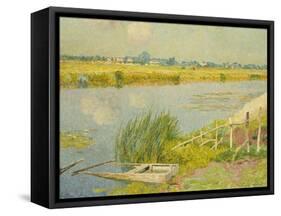 The Lily Banks; Bords De La Lys-Emile Claus-Framed Stretched Canvas