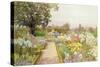 The Lily Border at Great Tangley Manor, Surrey-Thomas H. Hunn-Stretched Canvas