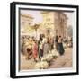 The Lily Market at Porta Garibaldi in Milan-Achille Beltrame-Framed Giclee Print