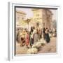 The Lily Market at Porta Garibaldi in Milan-Achille Beltrame-Framed Giclee Print