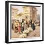 The Lily Market at Porta Garibaldi in Milan-Achille Beltrame-Framed Giclee Print