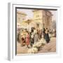 The Lily Market at Porta Garibaldi in Milan-Achille Beltrame-Framed Giclee Print