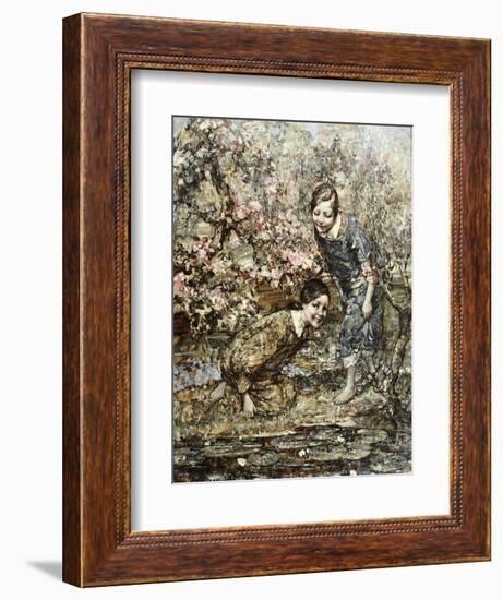 The Lily Pond, 1917-Edward Atkinson Hornel-Framed Giclee Print