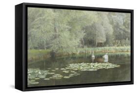 The Lily Pond-Edward R. Taylor-Framed Stretched Canvas