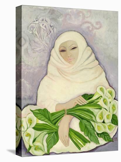 The Lily Seller, 1989-Laila Shawa-Stretched Canvas