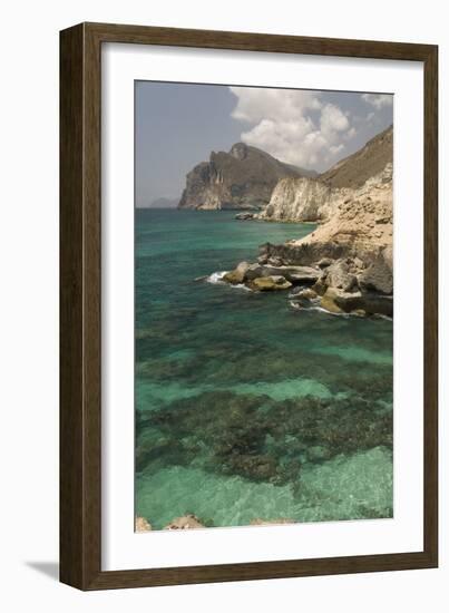 The Limestone Coast of Southern Oman, Mughsayl, Salalah, Dhofar, Oman, Middle East-Tony Waltham-Framed Photographic Print