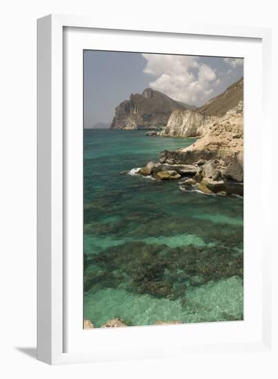 The Limestone Coast of Southern Oman, Mughsayl, Salalah, Dhofar, Oman, Middle East-Tony Waltham-Framed Photographic Print