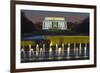 The Lincoln Memorial from the National WW II Memorial in Washington, Dc.-Jon Hicks-Framed Photographic Print