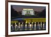 The Lincoln Memorial from the National WW II Memorial in Washington, Dc.-Jon Hicks-Framed Photographic Print