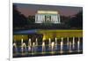 The Lincoln Memorial from the National WW II Memorial in Washington, Dc.-Jon Hicks-Framed Photographic Print