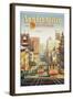 The Lindbergh Line, San Francisco, California-Kerne Erickson-Framed Premium Giclee Print