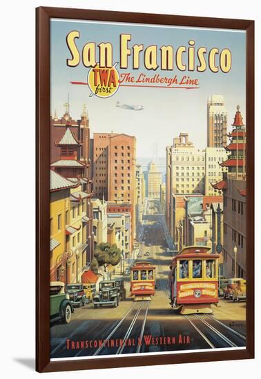 The Lindbergh Line, San Francisco, California-Kerne Erickson-Framed Giclee Print