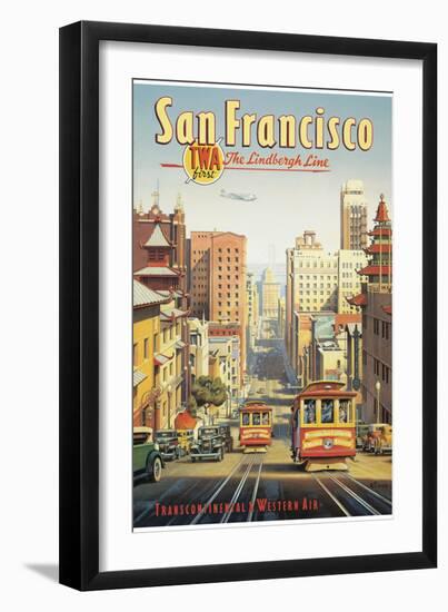 The Lindbergh Line, San Francisco, California-Kerne Erickson-Framed Giclee Print