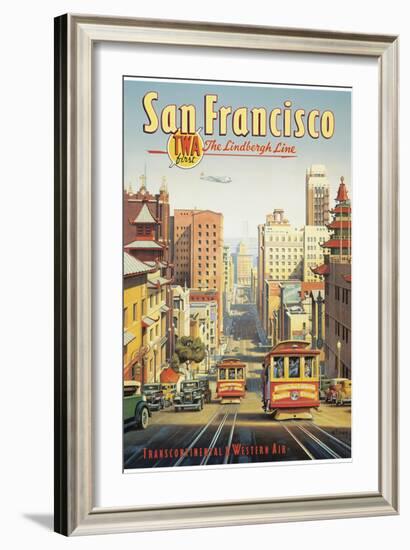 The Lindbergh Line, San Francisco, California-Kerne Erickson-Framed Giclee Print