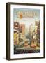 The Lindbergh Line, San Francisco, California-Kerne Erickson-Framed Premium Giclee Print