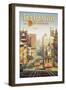 The Lindbergh Line, San Francisco, California-Kerne Erickson-Framed Art Print