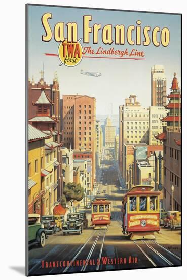 The Lindbergh Line, San Francisco, California-Kerne Erickson-Mounted Art Print