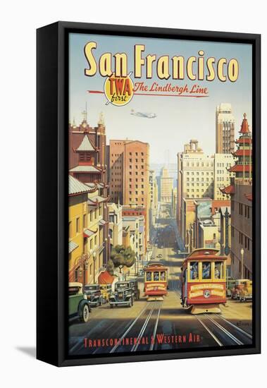 The Lindbergh Line, San Francisco, California-Kerne Erickson-Framed Stretched Canvas