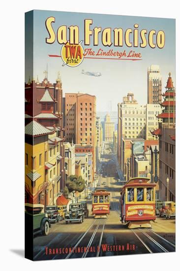 The Lindbergh Line, San Francisco, California-Kerne Erickson-Stretched Canvas