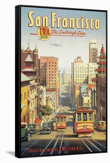 The Lindbergh Line, San Francisco, California-Kerne Erickson-Framed Stretched Canvas