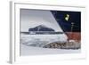 The Lindblad Expeditions Ship National Geographic Explorer in Shorefast Ice-Michael Nolan-Framed Photographic Print