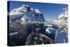 The Lindblad Expeditions Ship National Geographic Explorer in the Lemaire Channel, Antarctica-Michael Nolan-Stretched Canvas
