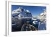 The Lindblad Expeditions Ship National Geographic Explorer in the Lemaire Channel, Antarctica-Michael Nolan-Framed Photographic Print