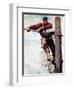 The Lineman (or Telephone Lineman on Pole)-Norman Rockwell-Framed Giclee Print