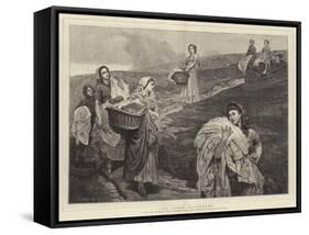 The Linen Gatherers-Valentine Cameron Prinsep-Framed Stretched Canvas