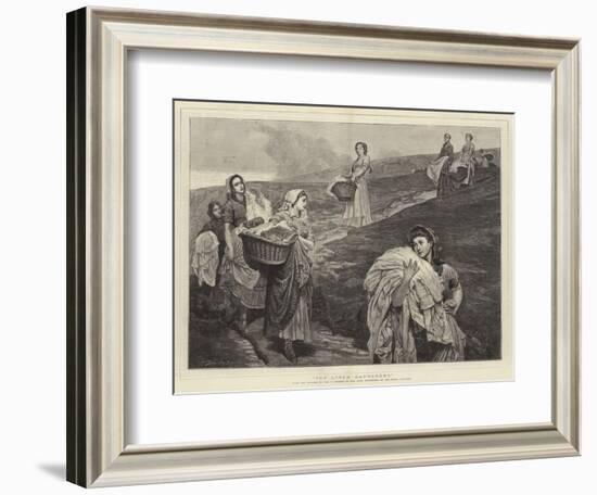 The Linen Gatherers-Valentine Cameron Prinsep-Framed Giclee Print