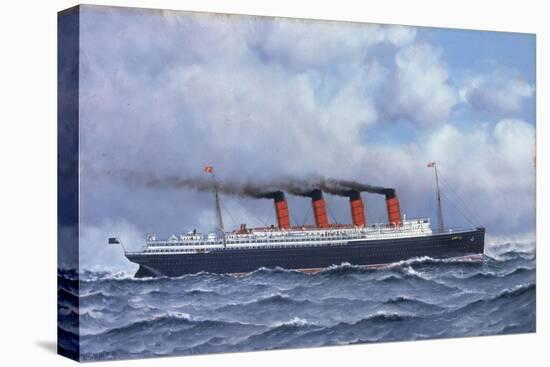 The Liner 'Lusitania', 1908-Antonio Jacobsen-Stretched Canvas