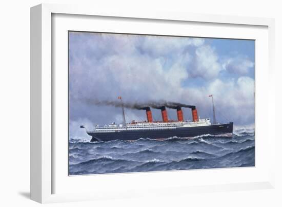 The Liner 'Lusitania', 1908-Antonio Jacobsen-Framed Giclee Print