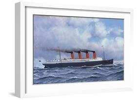 The Liner 'Lusitania', 1908-Antonio Jacobsen-Framed Giclee Print