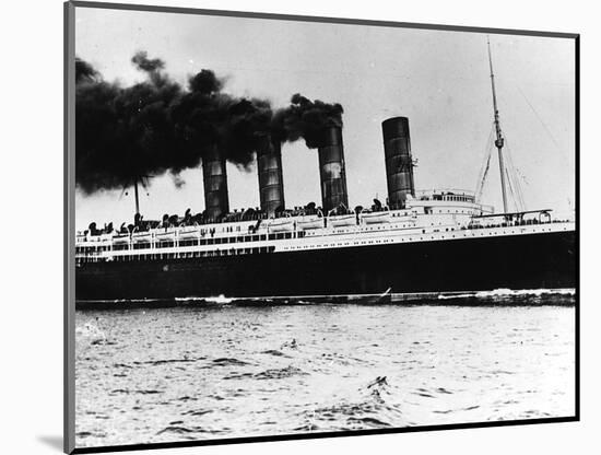 The Liner Lusitania was Torpedoed off the Old Head of Kinsale Ireland on 7th May 1915-null-Mounted Photographic Print