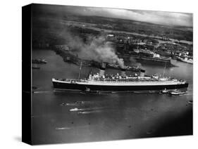 The Liner Queen Mary on Her Maiden Voyage-null-Stretched Canvas