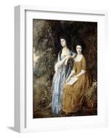 The Linley Sisters (Mrs. Sheridan and Mrs. Tickell) 1771/72-Thomas Gainsborough-Framed Giclee Print