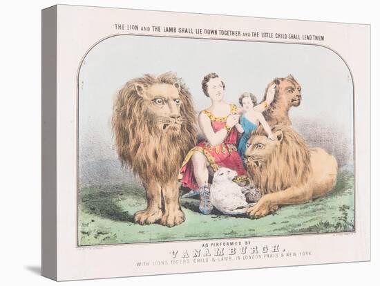 The Lion and the Lamb Shall Lie Down Together and The Little Child Shall Lead Them, c.1840-T. W. Strong-Stretched Canvas