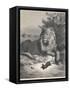 The Lion and the Mouse-Gustave Doré-Framed Stretched Canvas