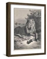 The Lion and the Mouse-Gustave Doré-Framed Photographic Print