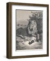 The Lion and the Mouse-Gustave Doré-Framed Photographic Print