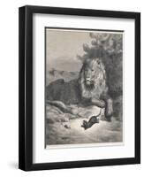 The Lion and the Mouse-Gustave Doré-Framed Photographic Print