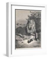 The Lion and the Mouse-Gustave Doré-Framed Photographic Print