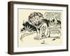 The Lion And The Mouse-Hauman-Framed Art Print